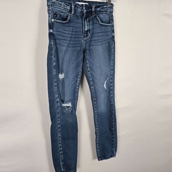 KanCan Jeans Women's 24 Blue Medium Wash Distressed Skinny Ankle - Picture 16 of 16